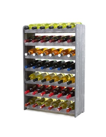 Regały - Regał na wino RW-16 /42 butelki/ - Szary Dekor - product 7
