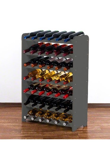 Regały - Regał na wino RW-16 /42 butelki/ - Szary - product 3
