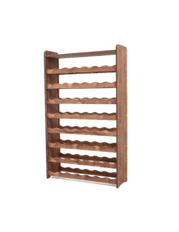 Regał na wino z półką RW-16 /56 butelek/ - Brązowy Dekor