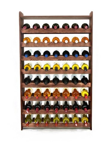 Regał na wino z półką RW-16 /56 butelek/ - Brązowy Dekor - product 2