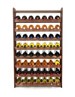Regał na wino z półką RW-16 /56 butelek/ - Brązowy Dekor - product 2
