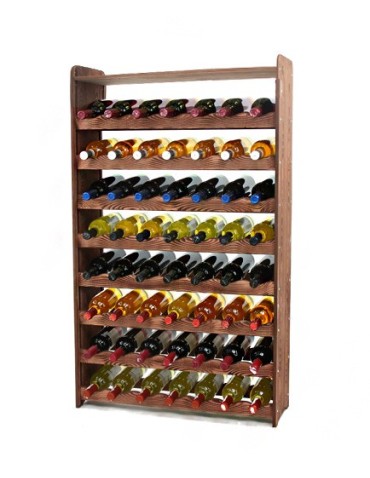 Regały - Regał na wino z półką RW-16 /56 butelek/ - Brązowy Dekor - produkt 3