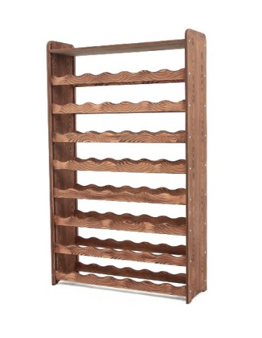 Regały - Regał na wino z półką RW-16 /56 butelek/ - Brązowy Dekor - produkt 5