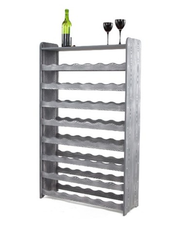 Regały - Regał na wino z półką RW-16 /56 butelek/ - Szary Dekor - product 4
