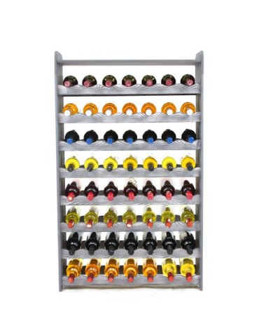 Regały - Regał na wino z półką RW-16 /56 butelek/ - Szary Dekor - product 6