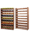 Regał na wino RW-16 /63 butelki/ - Brązowy Dekor