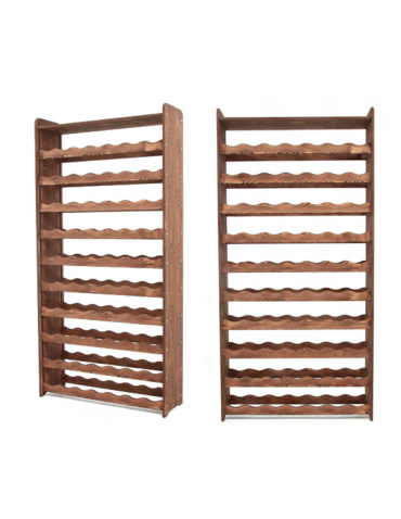 Regał na wino z półką RW-16 /70 butelek/ - Brązowy Dekor