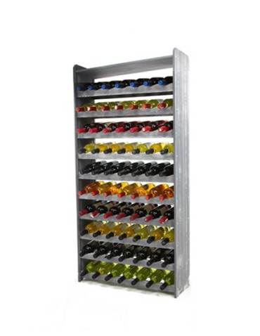 Regały - Regał na wino z półką RW-16 /70 butelek/ - Szary Dekor - product 3