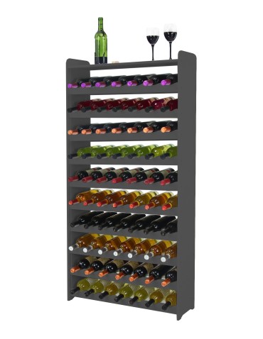 Regały - Regał na wino z półką RW-16 /70 butelek/ - Szary - product 4
