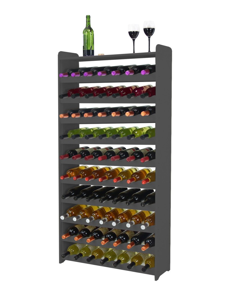 Regały - Regał na wino z półką RW-16 /70 butelek/ - Szary - product b2b.wamar.biz 4