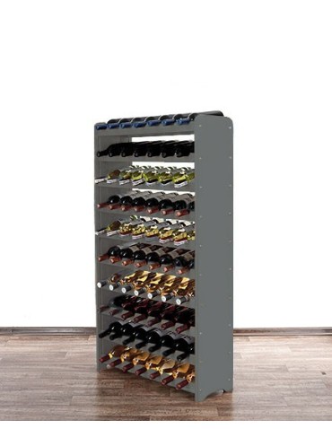 Regały - Regał na wino z półką RW-16 /70 butelek/ - Szary - product 6