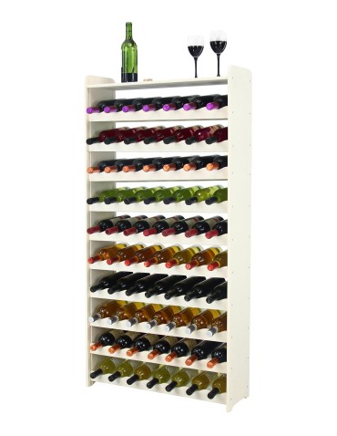Regał na wino z półką RW-16 /70 butelek/ - Ecru - product 2