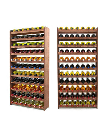 Regał na wino RW-16 /77 butelek/ - Brązowy Dekor