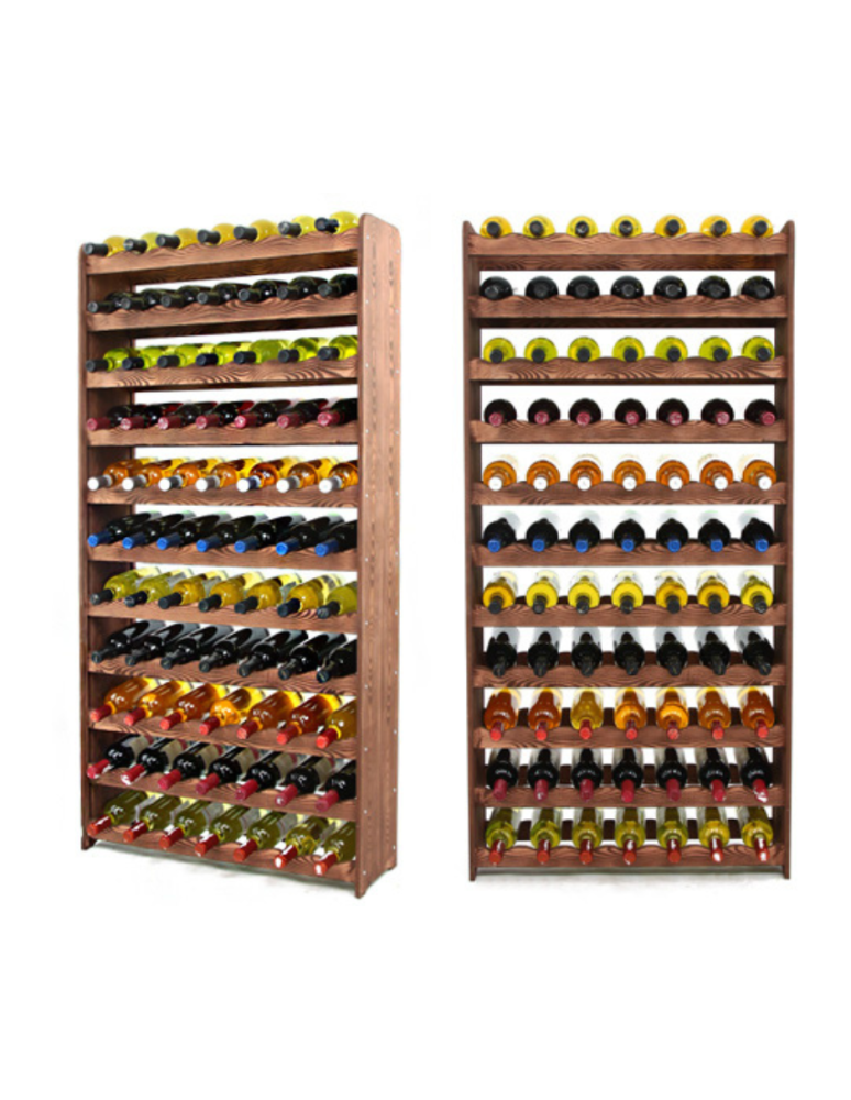 Regały - Regał na wino RW-16 /77 butelek/ - Brązowy Dekor - product b2b.wamar.biz 1