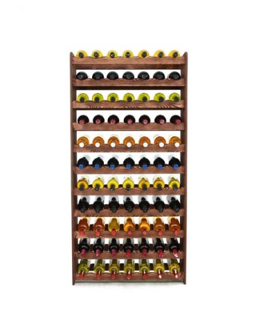 Regały - Regał na wino RW-16 /77 butelek/ - Brązowy Dekor - product 4