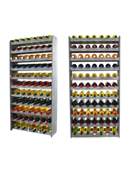 Regał na wino RW-16 /77 butelek/ - Szary Dekor