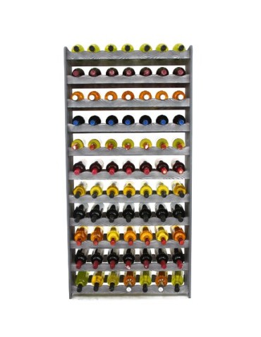 Regały - Regał na wino RW-16 /77 butelek/ - Szary Dekor - product 3