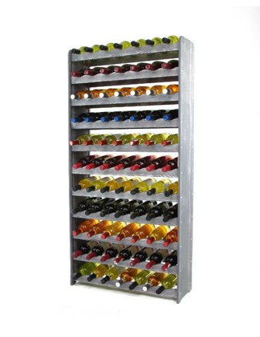 Regały - Regał na wino RW-16 /77 butelek/ - Szary Dekor - product 4