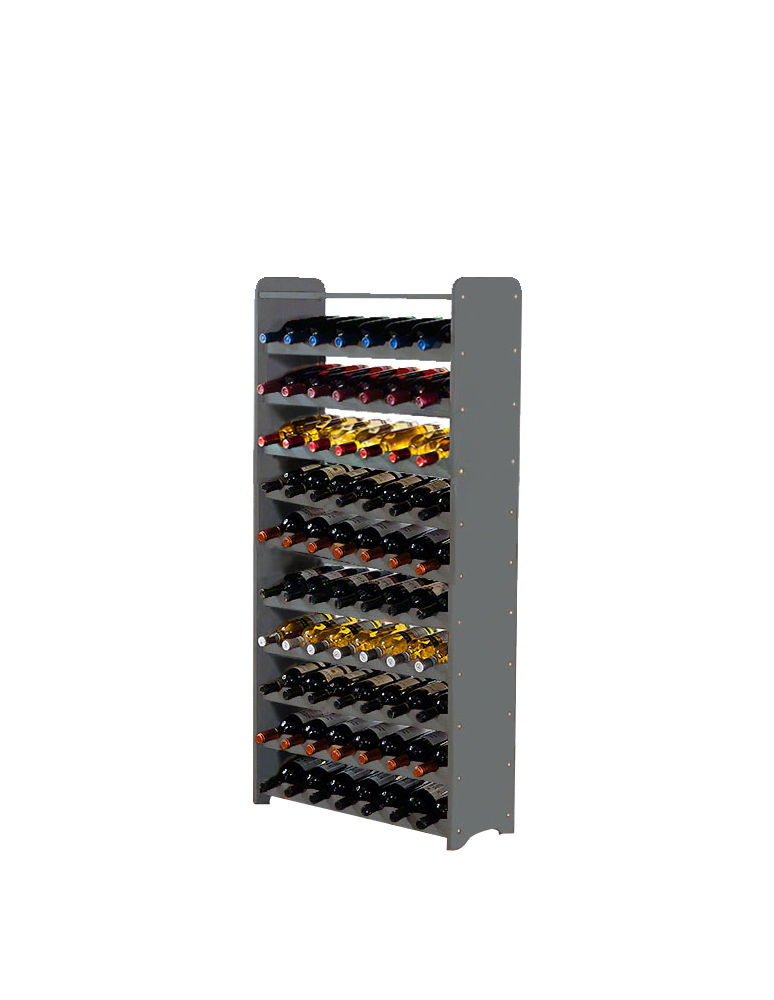 Regały - Regał na wino RW-16 /77 butelek/ - Szary - product b2b.wamar.biz 3