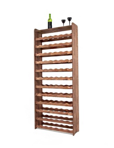 Regały - Regał na wino z półką RW-16 /84 butelki/ - Brązowy Dekor - product 4