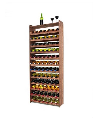 Regały - Regał na wino z półką RW-16 /84 butelki/ - Brązowy Dekor - product 6
