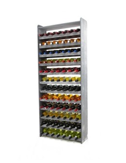 Regał na wino z półką RW-16 /84 butelki/ - Szary Dekor - product 2
