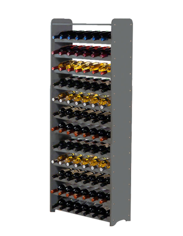 Regały - Regał na wino z półką RW-16 /84 butelki/ - Szary - product 4