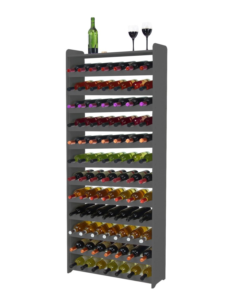 Regały - Regał na wino z półką RW-16 /84 butelki/ - Szary - product b2b.wamar.biz 5