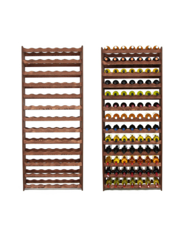 Regał na wino RW-16 /91 butelek/ - Brązowy Dekor