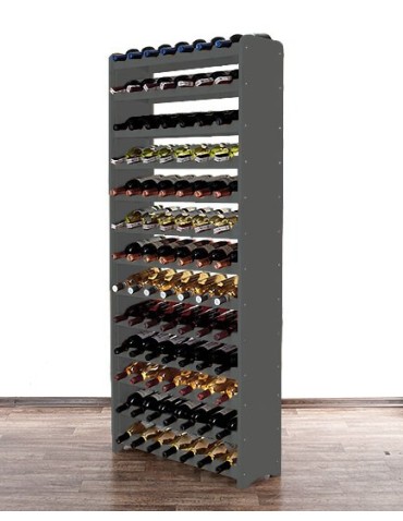 Regały - Regał na wino RW-16 /91 butelek/ - Szary - product 4