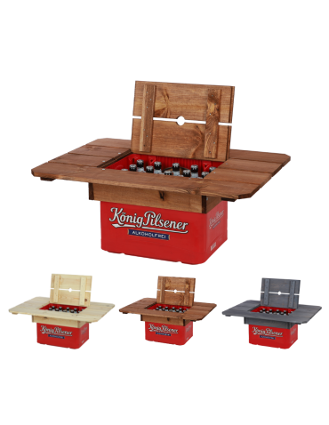 Drewniany blat plenerowy na skrzynkę piwa BNP - Brązowy