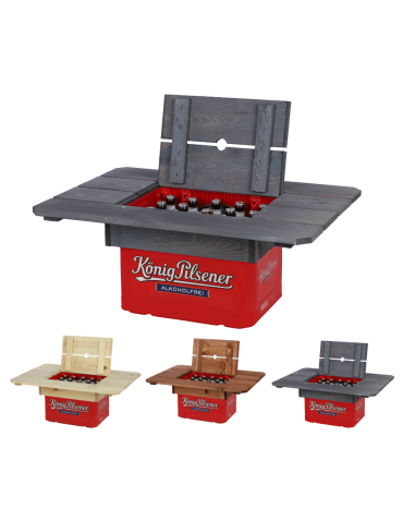 Drewniany blat plenerowy na skrzynkę piwa BNP - Szary