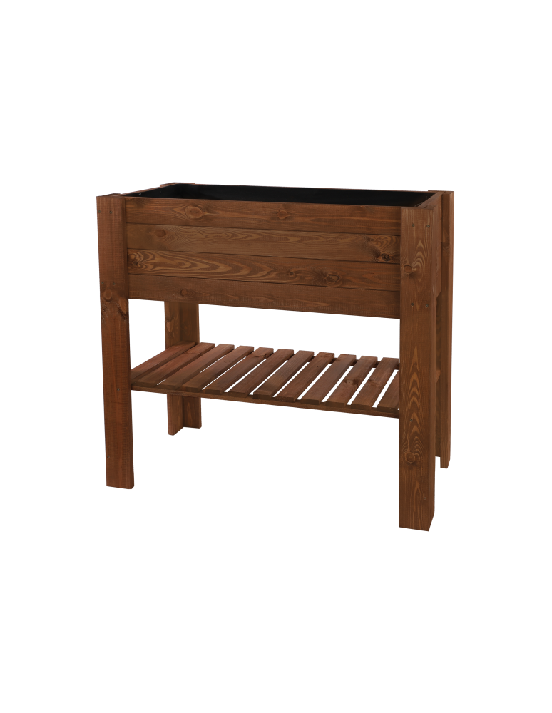 Grządki i Warzywniaki - Skrzynia do uprawy – na nóżkach ZB4 / 79,5X79,5X42,6cm / Brązowy - product b2b.wamar.biz 3