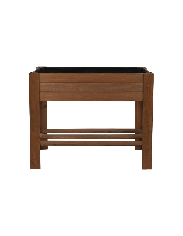 Uprawowe skrzynie ogrodowe- Warzywniaki- skrzynia do uprawy - Drewniany ziołownik z półką ZE1 / 70X80X34 cm / Brązowy - product b2b.wamar.biz 6