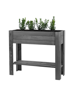 ZE1 – Drewniany ziołownik z półką  / 70X80X34 cm / Szary - product 2