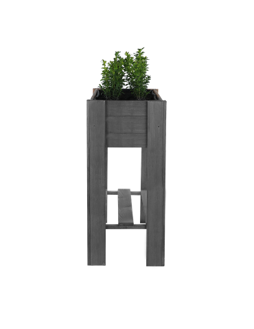 Uprawowe skrzynie ogrodowe- Warzywniaki- skrzynia do uprawy - ZE1 – Drewniany ziołownik z półką / 70X80X34 cm / Szary - product 4