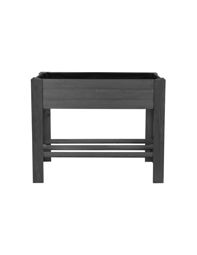 Uprawowe skrzynie ogrodowe- Warzywniaki- skrzynia do uprawy - ZE1 – Drewniany ziołownik z półką / 70X80X34 cm / Szary - product b2b.wamar.biz 5