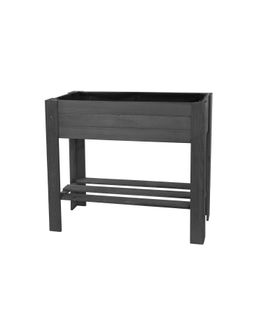 Uprawowe skrzynie ogrodowe- Warzywniaki- skrzynia do uprawy - ZE1 – Drewniany ziołownik z półką / 70X80X34 cm / Szary - product 6