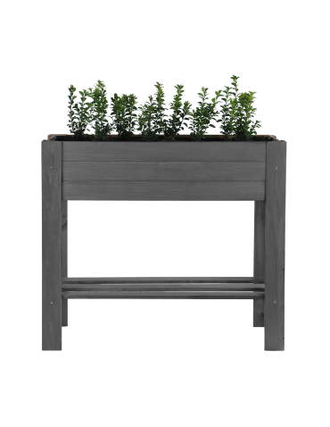 Uprawowe skrzynie ogrodowe- Warzywniaki- skrzynia do uprawy - ZE1 – Drewniany ziołownik z półką / 70X80X34 cm / Szary - product 8