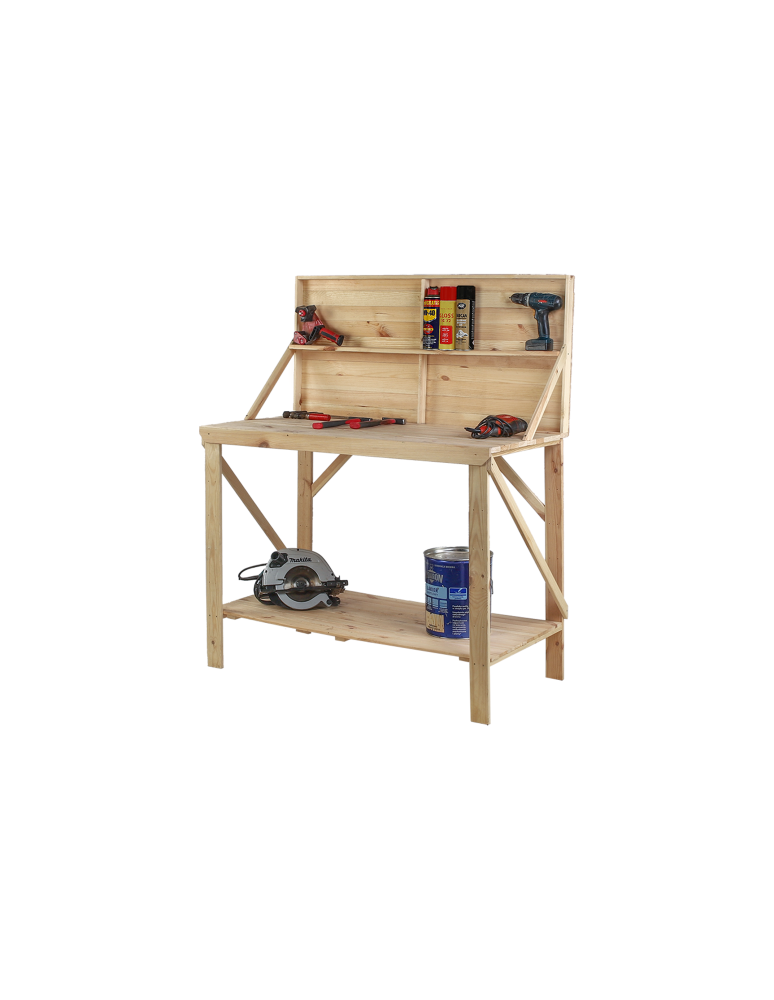 Stoły robocze - Drewniany Stół Warsztatowy SWD szer. 120cm - Niemalowany - product b2b.wamar.biz 4