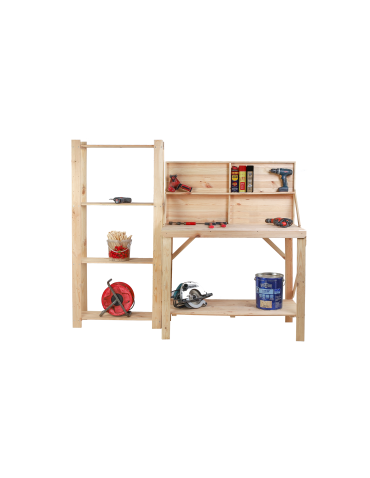 Stoły robocze - Drewniany Stół Warsztatowy SWD szer. 120cm - Niemalowany - product 6