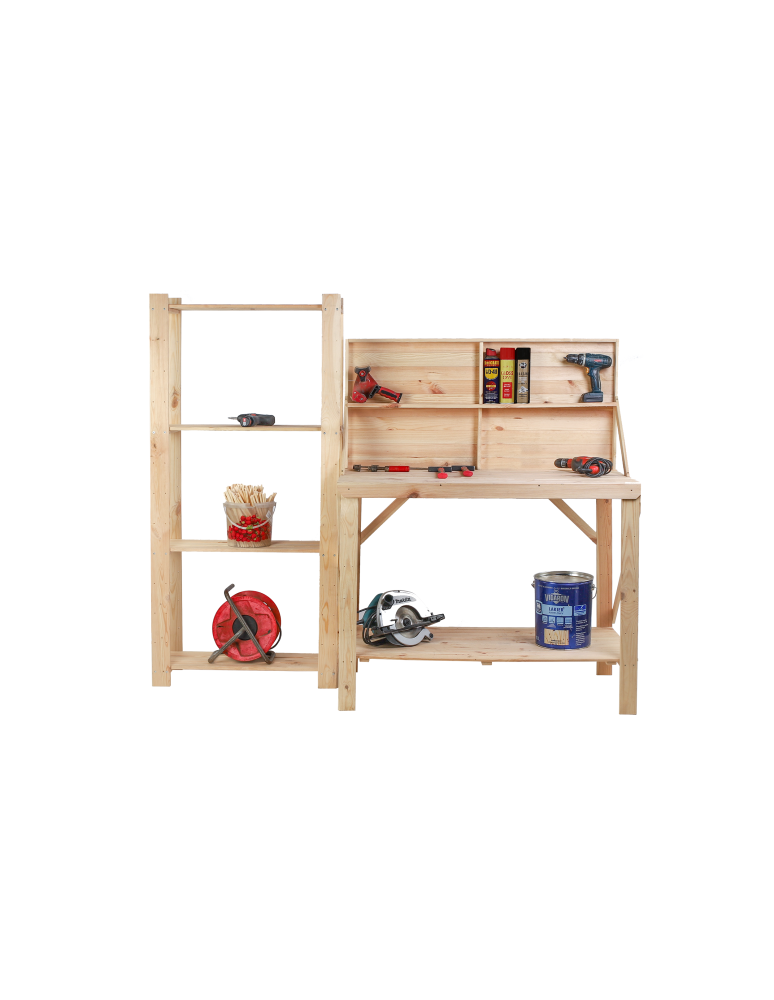 Stoły robocze - Drewniany Stół Warsztatowy SWD szer. 120cm - Niemalowany - product b2b.wamar.biz 6