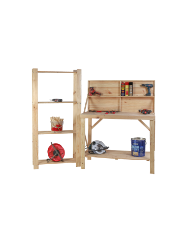 Stoły robocze - Drewniany Stół Warsztatowy SWD szer. 120cm - Niemalowany - product 7