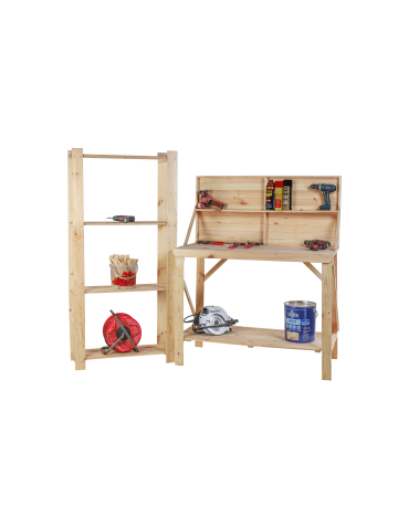 Stoły robocze - Drewniany Stół Warsztatowy SWD szer. 120cm - Niemalowany - product 8