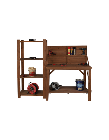 Stoły robocze - Drewniany Stół Warsztatowy SWD szer. 120cm - Brązowy - product 4