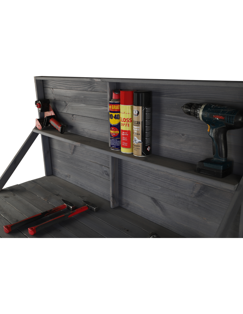 Stoły robocze - Drewniany Stół Warsztatowy SWD szer. 120cm - Szary - product b2b.wamar.biz 5