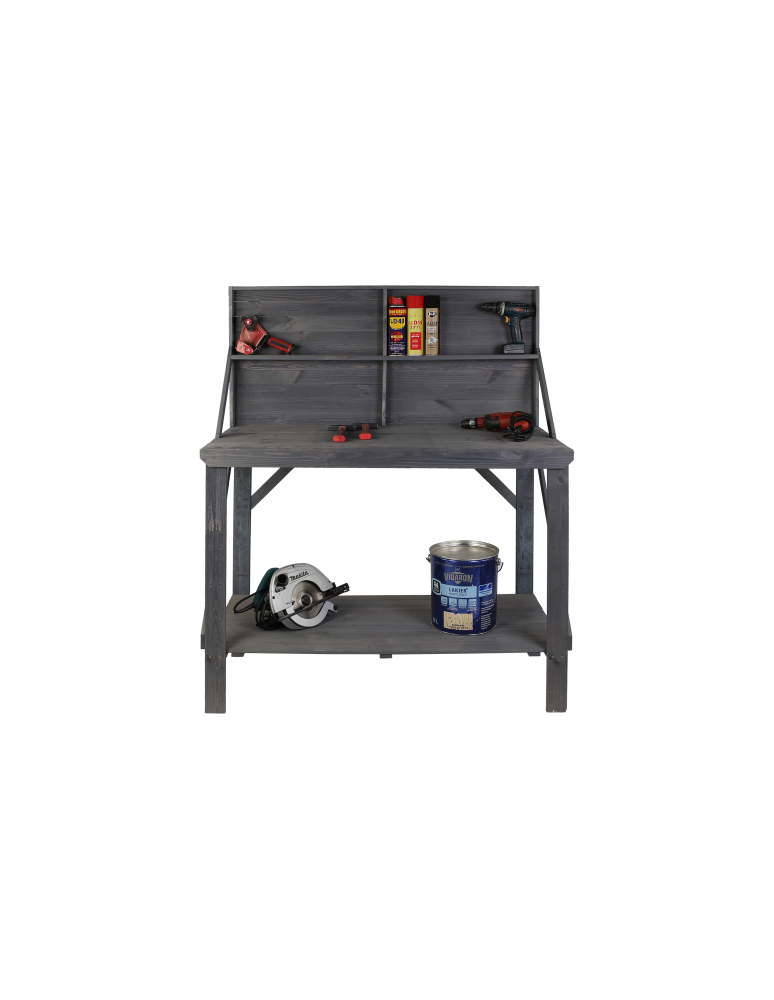 Stoły robocze - Drewniany Stół Warsztatowy SWD szer. 120cm - Szary - product b2b.wamar.biz 6