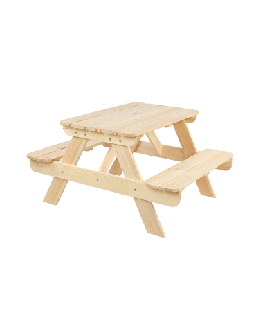 Art. Ogrodowe - Stół piknikowy z otworem na parasol SPD/80cm - Naturalny - product 4