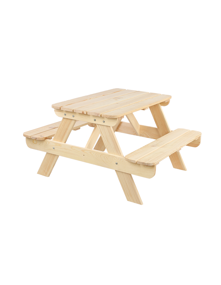 Art. Ogrodowe - Stół piknikowy z otworem na parasol SPD/80cm - Naturalny - product b2b.wamar.biz 4