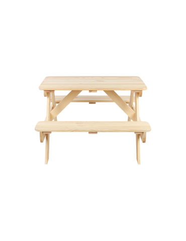 Art. Ogrodowe - Stół piknikowy z otworem na parasol SPD/80cm - Naturalny - product 5